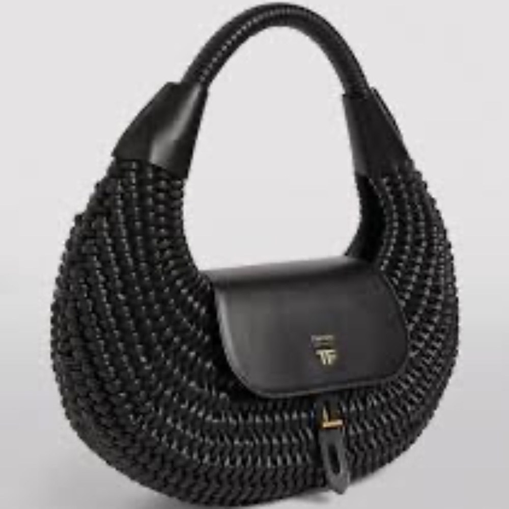 #21 Tom Ford Woven T Twist Large Hobo Bag - Picture 1 of 3
